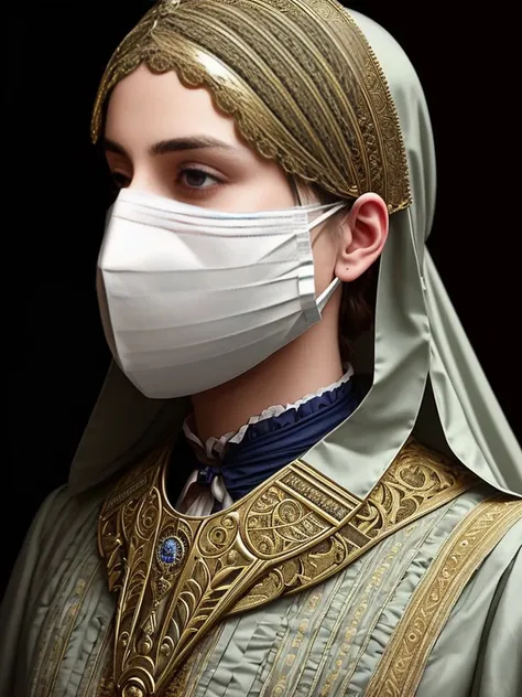 medical mask, victorian era, cinematography, intricately detailed, crafted, meticulous, magnificent, maximum details, extremely hyper aesthetic