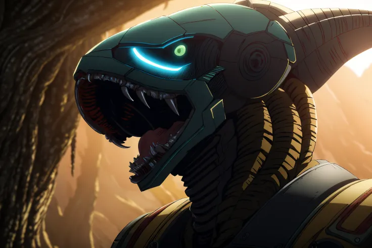 an epic fantasy comic book style portrait painting of a really cute looking xenomorph, studio ghibli, unreal 5, daz, hyperrealistic, octane render, cosplay, rpg portrait, dynamic lighting, intricate detail, harvest fall vibrancy, cinematic, 8k, 4k, (highres:1.1), best quality;