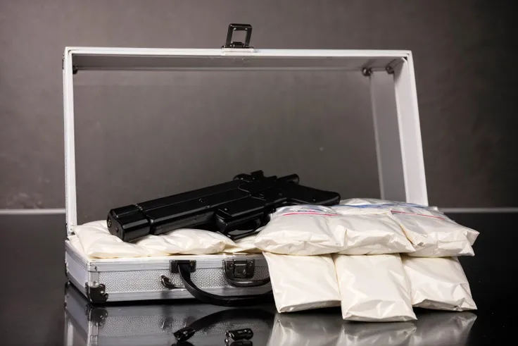 (masterpiece, best quality:1.2), ultra-detailed, suitcase money gun EdobDrugs, (realistic:1.5), <lora:EdobDrugs_v1.0:0.8>