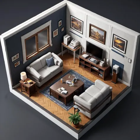 (((Ultra-HD-details))) (((isometric-view))) room-interior