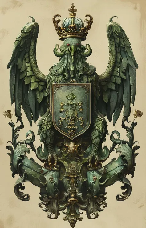 masterpiece,best quality,<lora:tbh227-sdxl:0.9>,illustration,style of Coat of Arms,Cthulhu