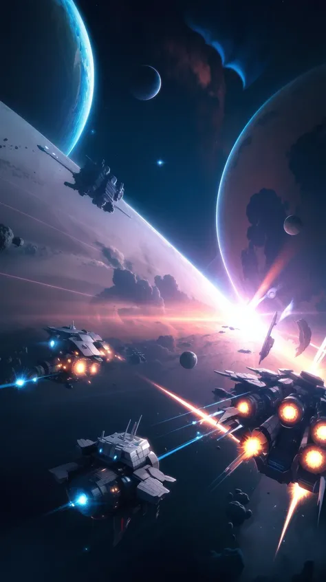 masterpiece, best quality, Spaceships, asteroids, <lora:YutaMix-extra-fantasy:0.7>, YutaMix-extra-fantasy