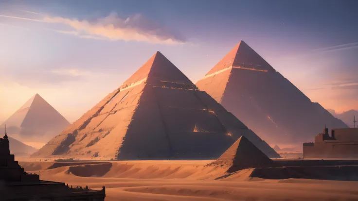 masterpiece, best quality, <lora:YutaMix-extra-fantasy:0.7>, YutaMix-extra-fantasy, Pyramid, Space, Scifi