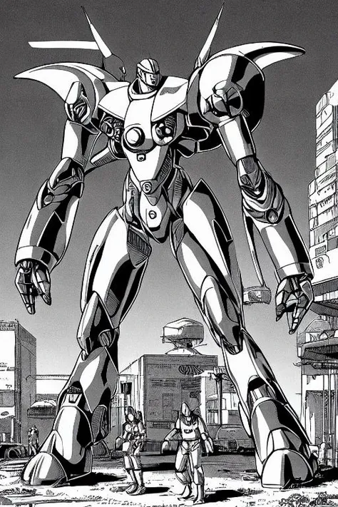 PBOldRifRPGStyle a elengat female  giant robot