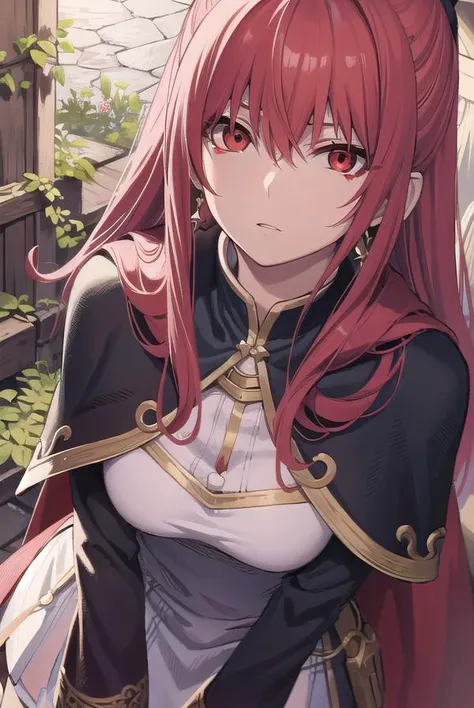 rengokuashe, <lyco:rengokuashe-lyco-nochekaiser:0.7>,
rengoku ashe, long hair, (red eyes:1.5), pink hair, earrings,
BREAK thighhighs, long sleeves, capelet, cape, dress, white dress,
BREAK outdoors, nature, forest,
BREAK looking at viewer, (cowboy shot:1.5),
BREAK <lyco:GoodHands-beta2:1>, (masterpiece:1.2), best quality, high resolution, unity 8k wallpaper, (illustration:0.8), (beautiful detailed eyes:1.6), extremely detailed face, perfect lighting, extremely detailed CG, (perfect hands, perfect anatomy),