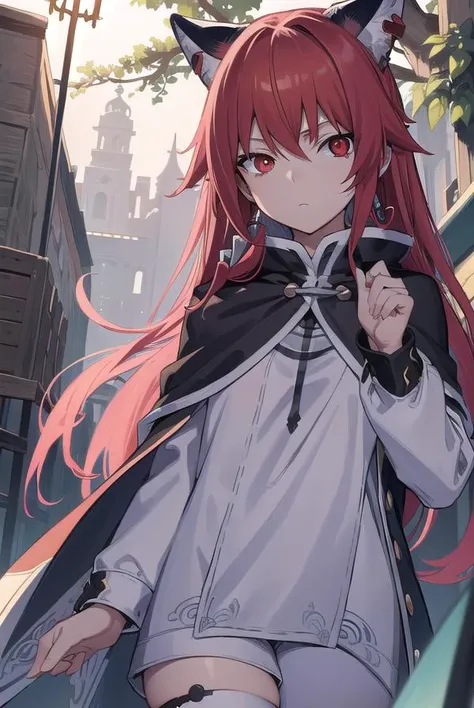 rengokuashe, <lyco:rengokuashe-lyco-nochekaiser:0.6>,
rengoku ashe, long hair, (red eyes:1.5), pink hair, earrings,
BREAK thighhighs, long sleeves, capelet, cape, dress, white dress,
BREAK outdoors, nature, forest,
BREAK looking at viewer, (cowboy shot:1.5),
BREAK <lyco:GoodHands-beta2:1>, (masterpiece:1.2), best quality, high resolution, unity 8k wallpaper, (illustration:0.8), (beautiful detailed eyes:1.6), extremely detailed face, perfect lighting, extremely detailed CG, (perfect hands, perfect anatomy),