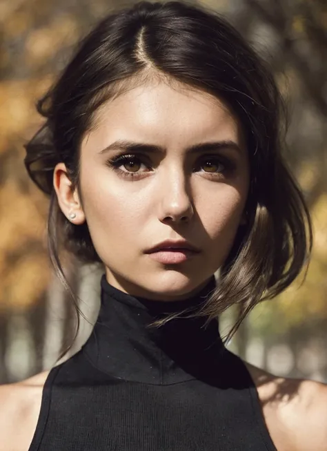 A stunning intricate full color portrait of (sks woman:1), wearing a black turtleneck, epic character composition, by ilya kuvshinov, alessio albi, nina masic, sharp focus, natural lighting, subsurface scattering, f2, 35mm, film grain, <lora:locon_nina_v1_from_v1_64_32:1.3>