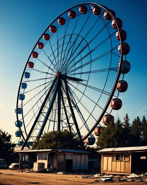 earth, ferris wheel , post apocalypse