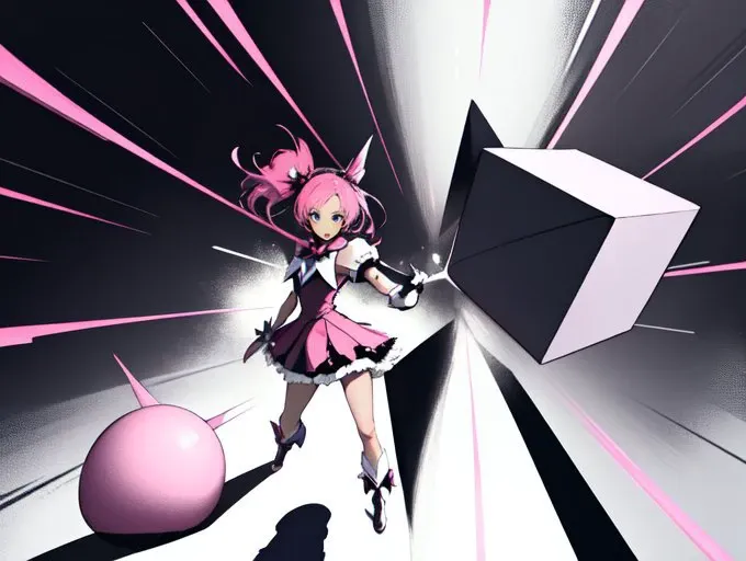 battle,magical girl,  1girl