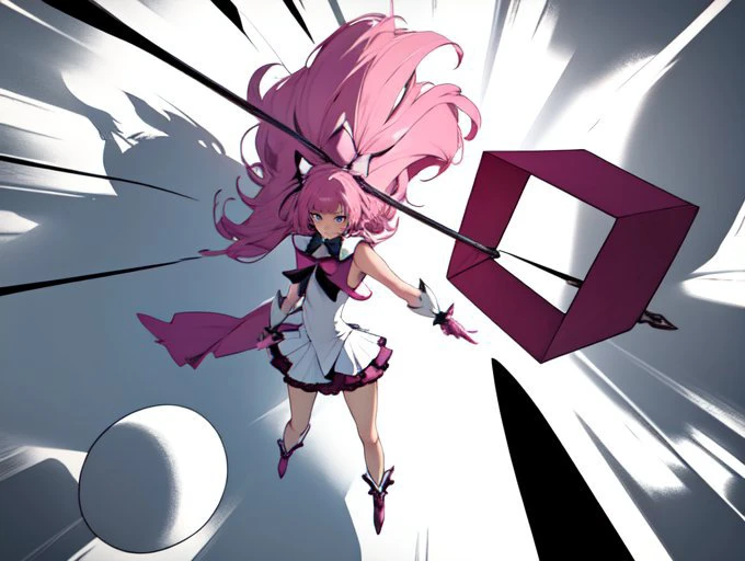 battle,magical girl,  1girl