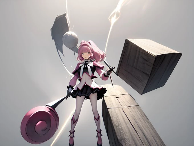 battle,magical girl,  1girl