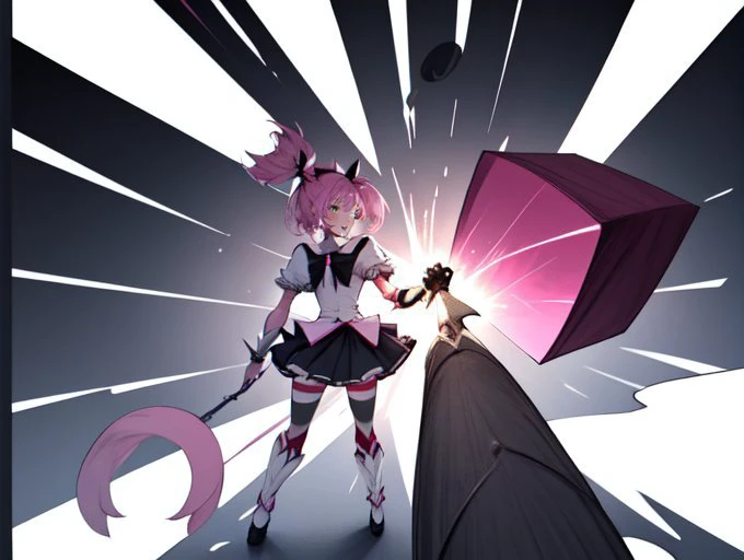 battle,magical girl,  1girl