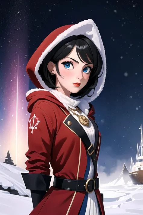 (masterpiece:1.5), beautiful girl, 1girl, pirate captain, inside boat cabin, wooden boat, skin tight, black and red coat, pirate costume, fucked silly, anal, black hair, medium hair, blue eyes, revealing clothes, <l <lora:Despairv2:0.8>, red lips, blush,  <lora:add_detail:0.5>