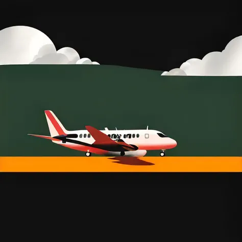 airport with an aeroplane, minimalism, simple colors <lora:colorful_minimalist_illustration:1.1>