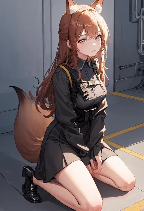 (safe:1.10), best quality, masterpiece, highres, solo, (franka_arknights:1.10), kneeling, kneeling on one knee, on one knee, cowboy shot, looking at viewer, 31 <lora:franka_arknights:0.80>
