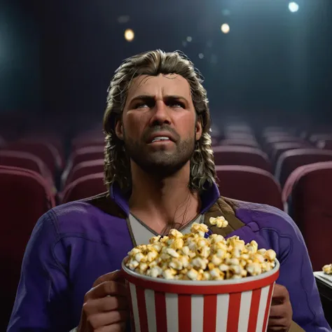 gale eating popcorn in a cinema <lora:gale:1>