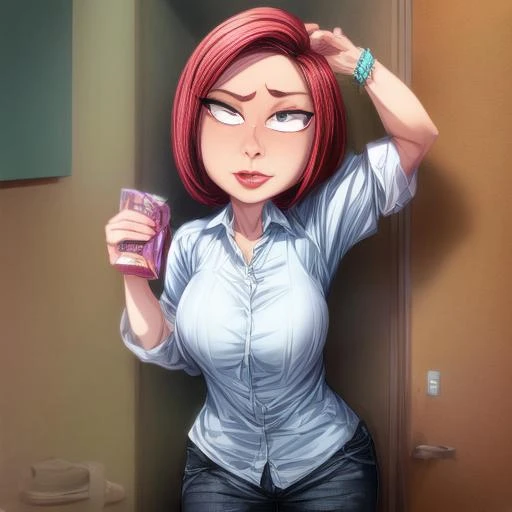 Lois Griff, LoisGriff, Looking At Viewer, <lora:LoisGriff:0.6>, sexy pose, <lora:ClothingAdjuster2:-0.5> <lora:add_detail:1.8>