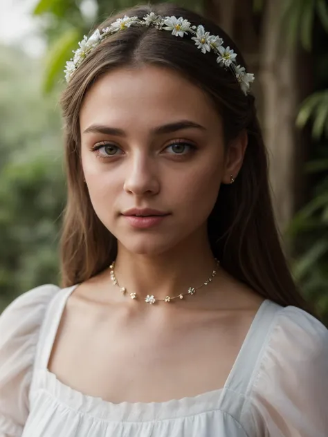 (GS-Womanly:1.3) (Fashion Photography, Award Winning), photograph, RAW photo, person wearing a bavarian green white blouse with puffy sleeves, checkered skirt, ballet flats, black eyeshadow,glossy lip gloss, suspenders,floral headband, set in set in secret pirate hideout, concealed from prying eyes by towering cliffs and dense jungle , at night, updo hair, (upper body shot:1.5), by Steve McCurry, 35mm, F/2.8, ((Photo Focus, DOF, Aperture, insanely detailed and intricate, hypermaximalist, beautiful, revealing, appealing, attractive, blurry background, hyper realistic, super detailed)), epiCRealism, epiCPhoto, Tower13_Netti