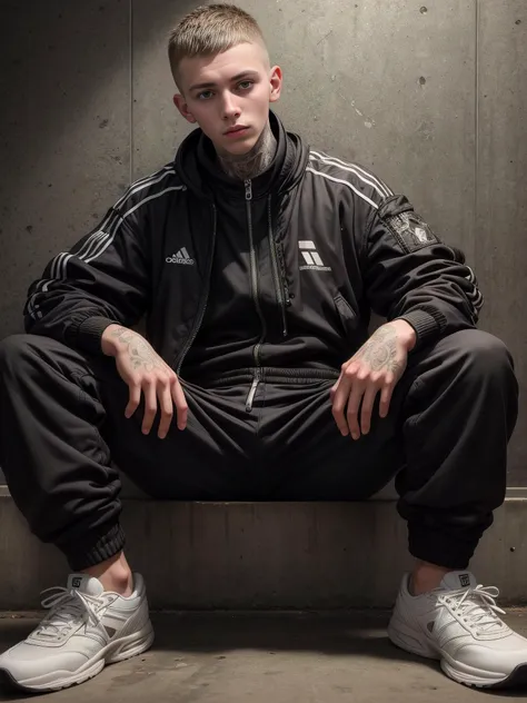 (photo realistic:1.5), wide angle, long shot, (young male:1.5), scally, chav, proll, smirk, tattoos, open bomber jacket, sweatpants, sneakers, subway station
(extremely intricate:1.2), (exquisitely detailed skin), dark lighting, dark colors, mystery, atmospheric, ultra high res, 8k uhd, intricate details, best face, best eyes, best hands, best quality, delicate, detailed face, detailed eyes, masterpiece, film grain
<lora:muscle_slider_v1:-1> <lora:add_detail:1.0> <lora:ChavAlpha:0.8> ChavAlpha