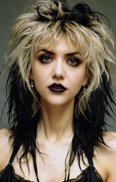 <lora:cl0veXL:0.9>,cl0vexl,woman,instagram photo,messy hair,black lipstick,head tilt,, glam (beauty photo:1.1),detailed intricate hair strands,detailed hairline,detailed skin tone,detailed skin complexion,high quality fabric texture,(intricate skin details:1.3),caustics,subsurface scattering,amazing fine detail,Nikon D850 film stock photograph Kodak Portra 400 camera f1.6 lens,rich colors,lifelike texture,dramatic lighting,dynamic composition,unreal engine,trending on ArtStation,cinestill 800 tungsten,in the style of David Hamilton photography