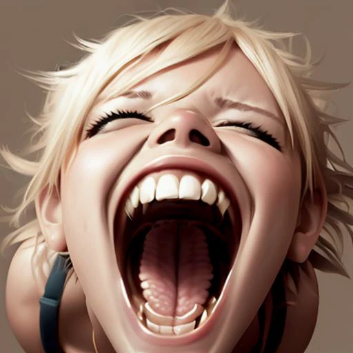 adorable face, squinting eyes, screaming mouth, closeup portrait, looking away
<lora:emotionPuppeteerLora_v2Lora:1>