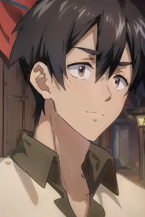 ((masterpiece)),(illustration),best quality,delicate details,refined rendering,((Menga style)),(((Toon style))),(portrait:1.41),8k,toon style,((Japan anime)),1boy,male focus,solo,handsome,Stylish Pose,portrait,thick eyebrows,black eyes,solid eyes,model,tall,thin,slim asian boy,black hair,short hair,<lora:Mukohda_V2:1>,<lora:add_detail:0.8>,Happy Valentine,