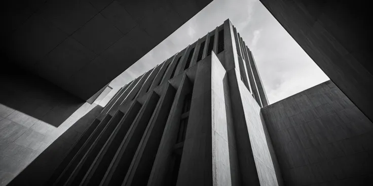 An award winning photograph of a brutalist church, b&w, dramatic angle
<lora:Brutalist_Geometry__01-000009:1>,Brutalist,Geometry,