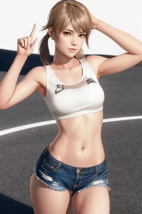 Jeans, forked legs, looking up, slightly fat, big breasts, glasses, 18 years old, short hair, feminine