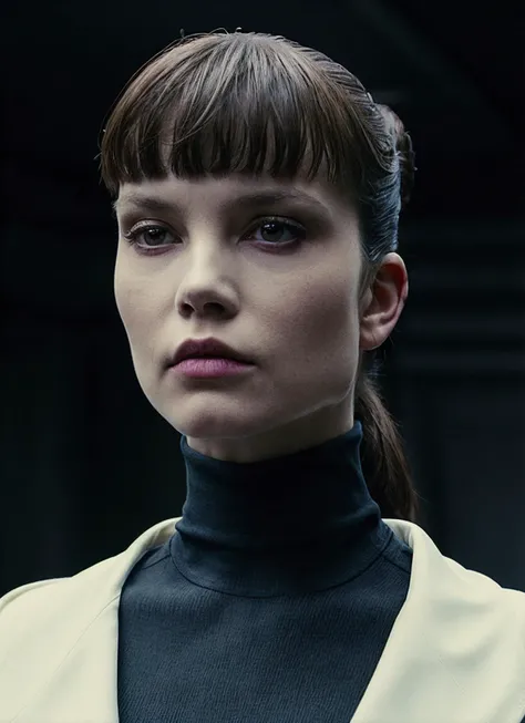 A stunning intricate full color portrait of (sks woman:1), wearing a black turtleneck, epic character composition, by ilya kuvshinov, alessio albi, nina masic, sharp focus, natural lighting, subsurface scattering, f2, 35mm, film grain, <lora:locon_sylviahoeks_v1_from_v1_64_32:1.25>