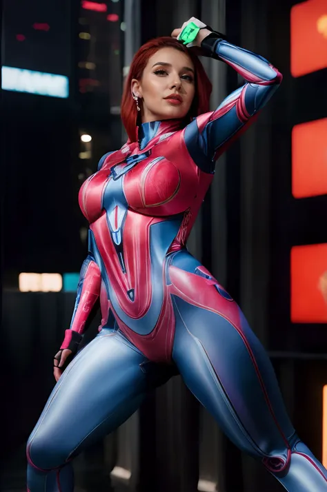 a cute female superhero in a tight combat suit, detailed face, muscular physique, dynamic pose, urban city backdrop, dramatic lighting, cinematic composition, vibrant colors, (photograph),UHD,masterpiece, 8k, hyper detailed