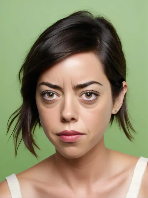 AubreyPlazaXle, neutral expression