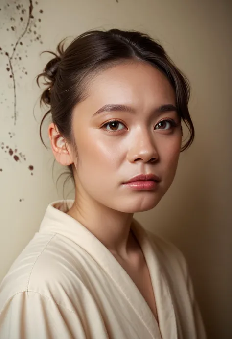 score_9, score_8_up, score_7_up, score_6_up, score_5_up, score_4_up, source_photo, source_real, 1girl, solo, short_hair, looking_at_viewer, brown_hair, brown_eyes, closed_mouth, lips, eyelashes, traditional_media, portrait, realistic, painting_(medium) <lora:jess_hong_pxl:1> <lora:mergx2dallemid:1>