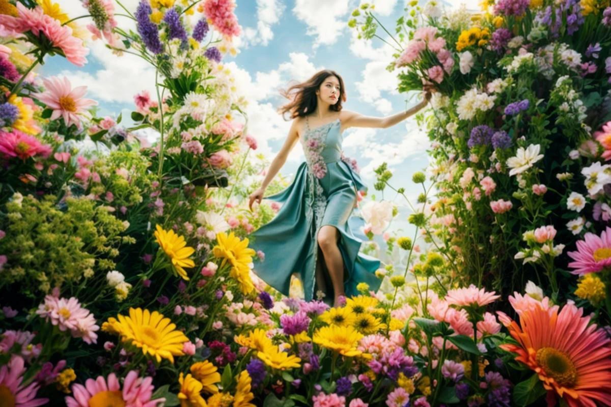 1 girl wear sabai,a lot of flowers around, Elke Vogelsang, a stock photo,( pastel theme : 1.4 ) ,( full body ,extreme long shot : 1.4 ) ,
(masterpiece, best quality, realistic, beautiful and aesthetic:1.4), colorful,((ultra-detailed))
cinematic light,rimlight,golden hour,
<lora:add_detail:0.6> ,<lora:epi_noiseoffset2:0.3>, <lora:lightingBasedPicture_v10:0.5>, <lora:sabai6:0.95> ,<lora:flowers_20231002060558:0.4>