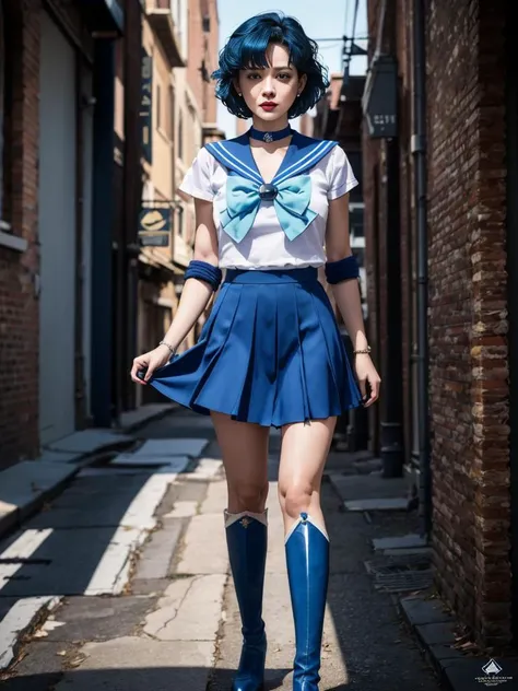 <lora:sailor_mercury_v1:0.8>,1gril,standing,posing for a picture,cowboy shot,mer1,tiara,blue hair,sailor senshi uniform,blue sailor collar,bow,knee boots,choker,white gloves,blue choker,elbow gloves,jewelry,earrings,blue skirt,outdoors,night,city,
masterpiece,best quality,highres,photorealistic,realistic,extremely detailed 8k wallpaper,highest detailed,8k,HDR,ultra detailed,professional light,cinematic lighting,fashion photography,ambient lighting,face lighting,