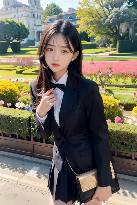 (masterpiece), best quality, expressive eyes, perfect face, 1girl, formal uniform, looking and turning to the viewer, polite majestic pose, flower garden background
<lora:beerpassaranan-04:1>