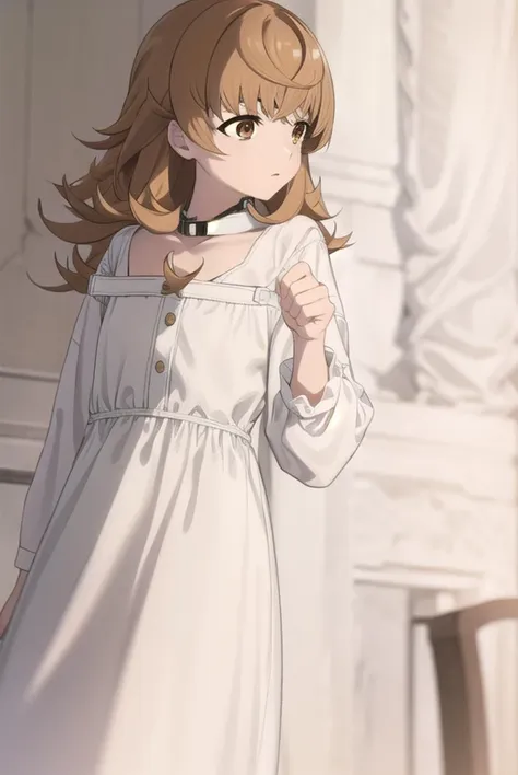 mushokutenseijuliette, <lyco:mushokutenseijuliettes2-lyco-nochekaiser:1>,
mushoku tensei juliette, long hair, brown hair, (brown eyes:1.5),
BREAK long sleeves, dress, white dress, collar,
BREAK outdoors,
BREAK looking at viewer, (cowboy shot:1.5),
BREAK <lyco:GoodHands-beta2:1>, (masterpiece:1.2), best quality, high resolution, unity 8k wallpaper, (illustration:0.8), (beautiful detailed eyes:1.6), extremely detailed face, perfect lighting, extremely detailed CG, (perfect hands, perfect anatomy),