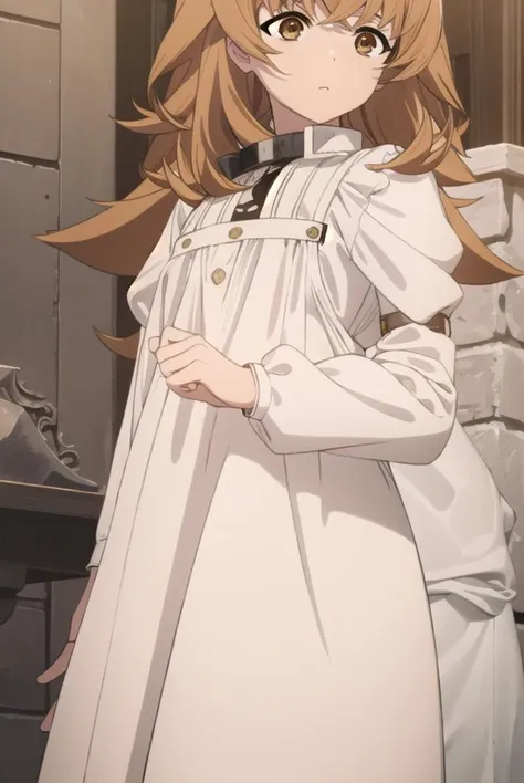 mushokutenseijuliette, <lyco:mushokutenseijuliettes2-lyco-nochekaiser:1>,
mushoku tensei juliette, long hair, brown hair, (brown eyes:1.5),
BREAK long sleeves, dress, white dress, collar,
BREAK outdoors,
BREAK looking at viewer, (cowboy shot:1.5),
BREAK <lyco:GoodHands-beta2:1>, (masterpiece:1.2), best quality, high resolution, unity 8k wallpaper, (illustration:0.8), (beautiful detailed eyes:1.6), extremely detailed face, perfect lighting, extremely detailed CG, (perfect hands, perfect anatomy),