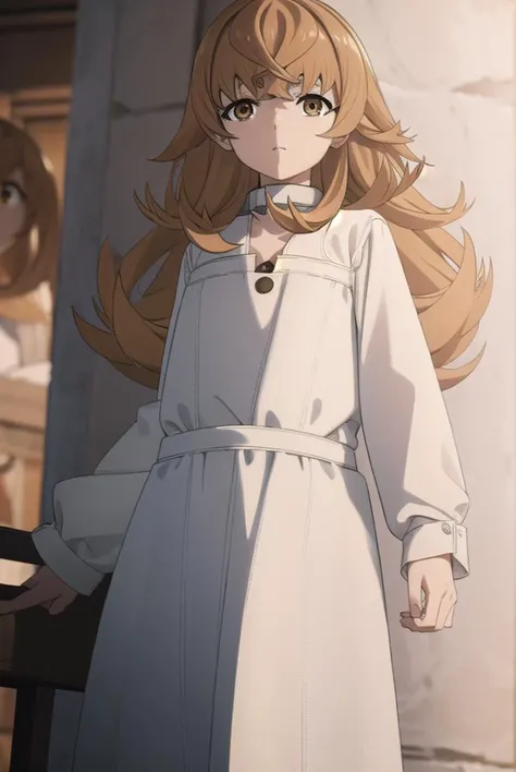 mushokutenseijuliette, <lyco:mushokutenseijuliettes2-lyco-nochekaiser:1>,
mushoku tensei juliette, long hair, brown hair, (brown eyes:1.5),
BREAK long sleeves, dress, white dress, collar,
BREAK outdoors,
BREAK looking at viewer, (cowboy shot:1.5),
BREAK <lyco:GoodHands-beta2:1>, (masterpiece:1.2), best quality, high resolution, unity 8k wallpaper, (illustration:0.8), (beautiful detailed eyes:1.6), extremely detailed face, perfect lighting, extremely detailed CG, (perfect hands, perfect anatomy),
