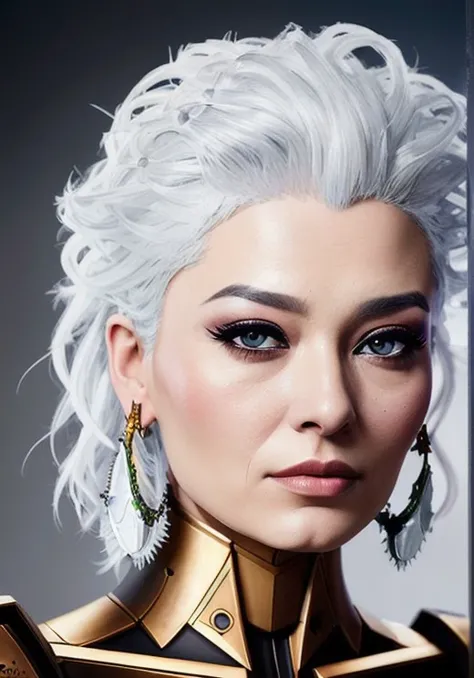 (art by Harold Edgerton:0.9), portrait,close up of a Mecha Hateful Medieval (zxzxnurgul:1.2), White hair styled as Layered, Sketch, cinematic lighting, <lora:nurgul-000024:0.7>