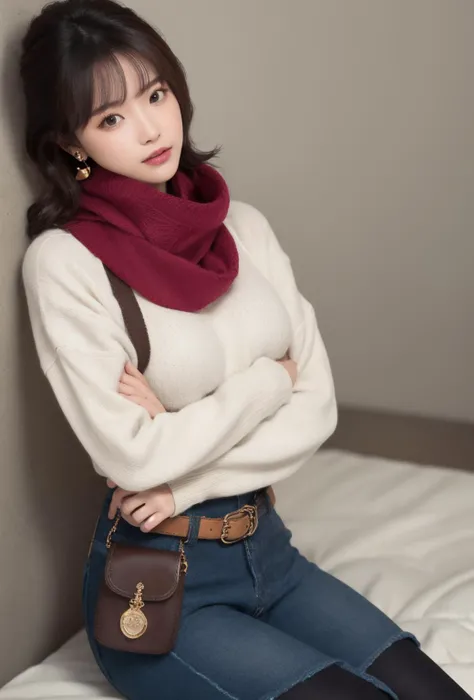 best quality, master piece
<lora:doll19:0.7>1 girl, upper_body, cowboy_shot,
Oversized sweater, Leggings, Ankle boots, Infinity scarf, and stud earrings.