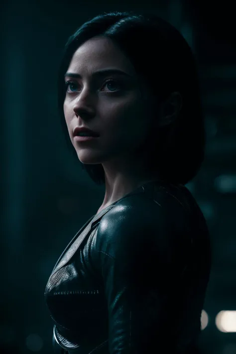 . alita, full body, brow eyes ,perfect composition trending on artstation photorealistic, cinematic lighting, dark atmosphere, volumetric lighting, action pose, epic scene, lots of fine detail, movie style, photography, natural textures, natural light, natural blur, photorealism, cinematic rendering, ray tracing, highest quality, highest detail, Cinematic, Blur Effect, Long Exposure, 8K, Ultra-HD, Natural Lighting, Moody Lighting, Cinematic Lighting, hyper-realistic, vibrant, 8k, detailed, ultra detailt <lora:alita-test-3:0.5>