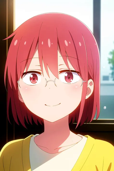 masterpiece, perfect lighting, (beautiful, best quality:1.3), perfect eyes, absurdres, 8k,
1girl, solo, (absurdres), finely detail, smile,
<lora:Kobayashi San V1:0.7>, kobayashi_san, short hair, red eyes, red hair, glasses,