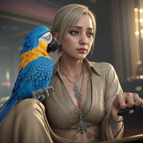 xyzparrot,casino,epic realistic, faded, neutral colors, (hdr:1.4), (muted colors:1.4), (intricate), (artstation:1.2), dramatic, intricate details, (technicolor:0.9), detailed, [[rutkowski]], intricate, cinematic, detailed ,<lora:lora_168_xyzparrot:0.5>