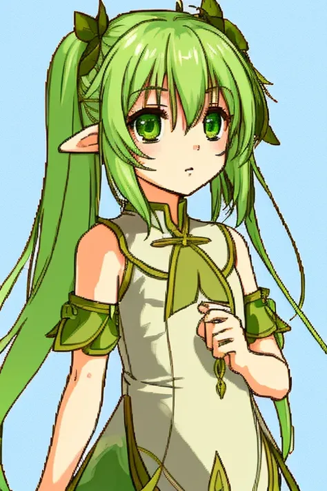 <lora:FESprite FE9-10-Style Macross:0.8>, solo focus, (Tellius-Style, Halfbody, No Frames:1.1), simple background, CHAR-F Genshin Nahida v2