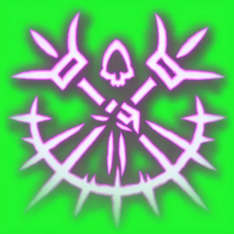 bg3 action icon, axe undead control, green background <lora:bg3_actions_offset:1>