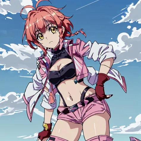 Anita King <lora:Anita_King:1.0>, in a library <lora:libraryAI:.5>, running, solo, (1girl), chinese clothes with gold trim, short sleeves, (white shirt), double bun, mauve covered buns, white hair ribbons, mauve sleeves, mauve shorts, (black thigh holsters:1.2), china shoes, covered breasts,  navel, (intricate details:1.2), (detailed background), smug, happy, [smile], teen girl, wide shot, (paper), (from above),
anime screencap <lora:animeScreencap.weight0.3:.3>, white ankle socks, (ahoge:.5), 2000s \(style\), J. C. Staff \(studio\), open window, cityscape, wristwatch, light beams, [speed lines], looking at viewer, colorful, 
anime in hdr