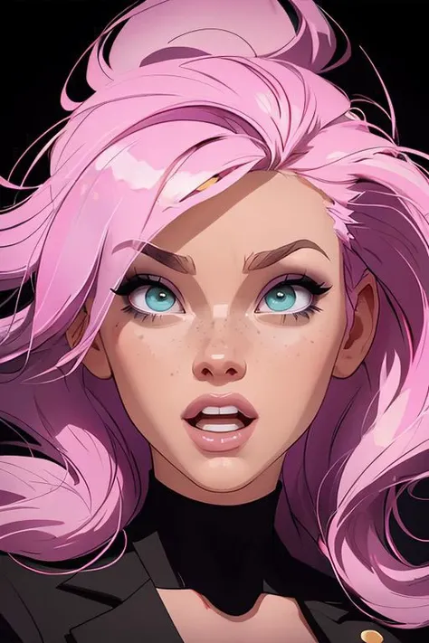 pastel art by DEN_IDG_style, traditional media portrait of DEN_beth_lily,
(headshot:1.2) portrait on a (plain dark background:1.2), (headshot:1.2), (face focus:1.1), intricate (beautiful eyes:1.2), (wide open eyes:1.1), Big eyes,  clean photo, lighting from behind, (Red lighting from the left:1.3), (Blue lighting from the right:1.3),
open mouth, tongue, (tongue out:1.3), open mouth tongue out, wide eyes, eyes open tongue out,
masterpiece, intricate, immaculate, detailed, high detail, ultra detailed, 8k,