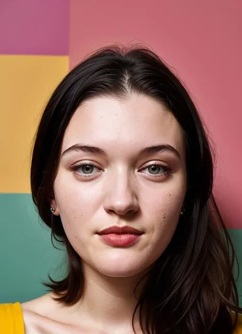 close up portrait of sks woman , by Flora Borsi, style by Flora Borsi, bold, bright colours, ((Flora Borsi)), by Ansel Adams, <lora:lora-small-isa-briones-v1:1>