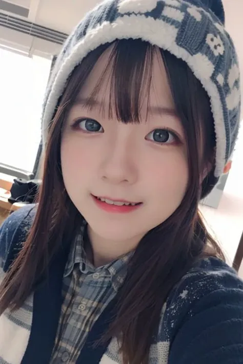 masterpiece, (photorealistic:1.4), best quality, beautiful lighting,(winter clothes), RAW photo, 8k uhd, film grain,happy,Multicolored hair