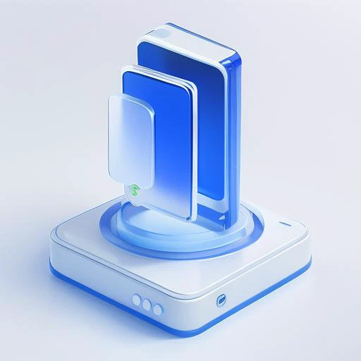 blue|white phone icon,platform, technology,white background, industrial design,